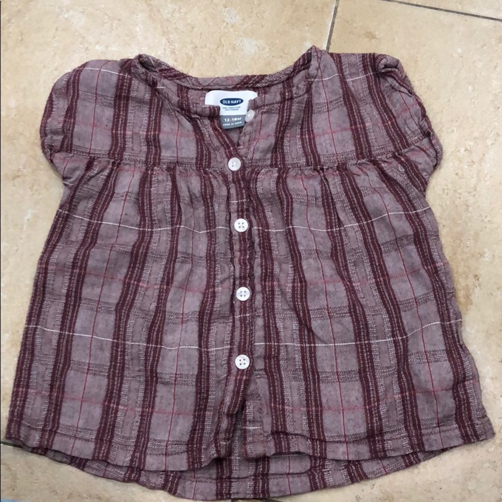 Old Navy Baby Girl Short Sleeve Top, 12-18M